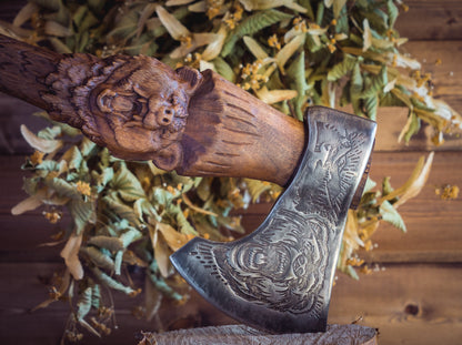 Handmade Viking Axe - Bear
